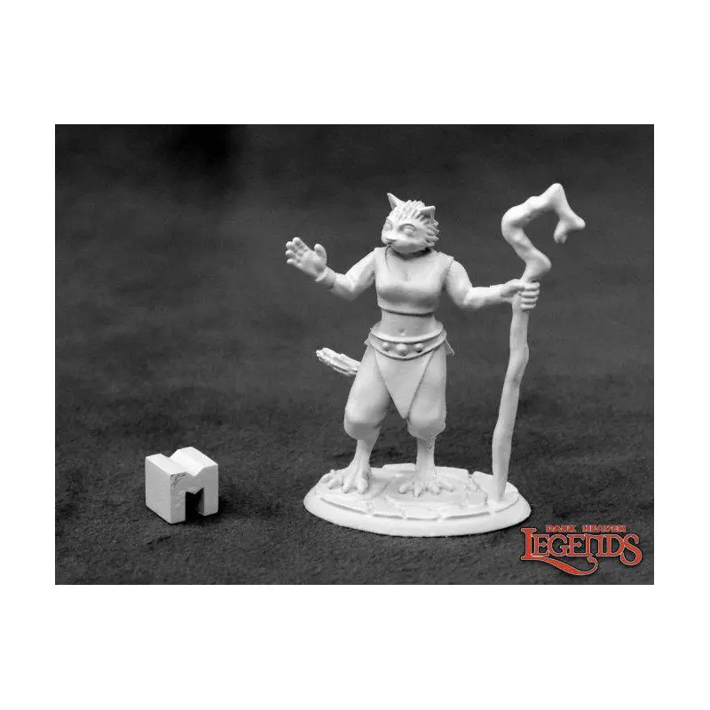 Mistveil, Catfolk Sorceress (Reaper Metal 03927)