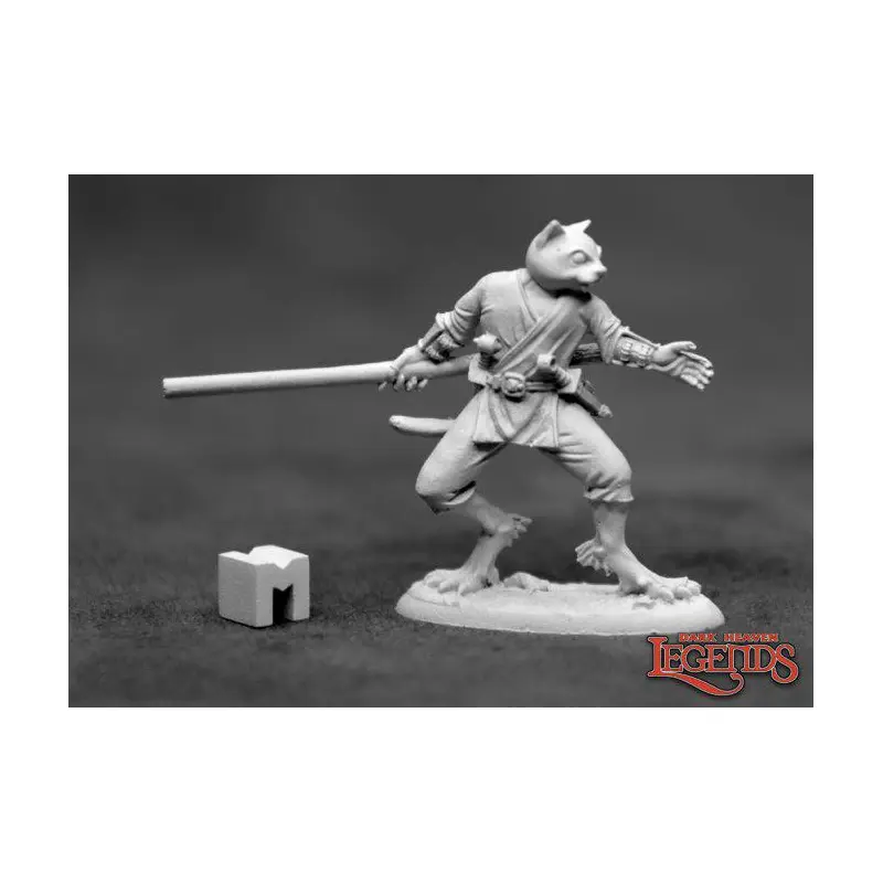 Swiftpaw, Catfolk Monk Metal (Reaper 03923)