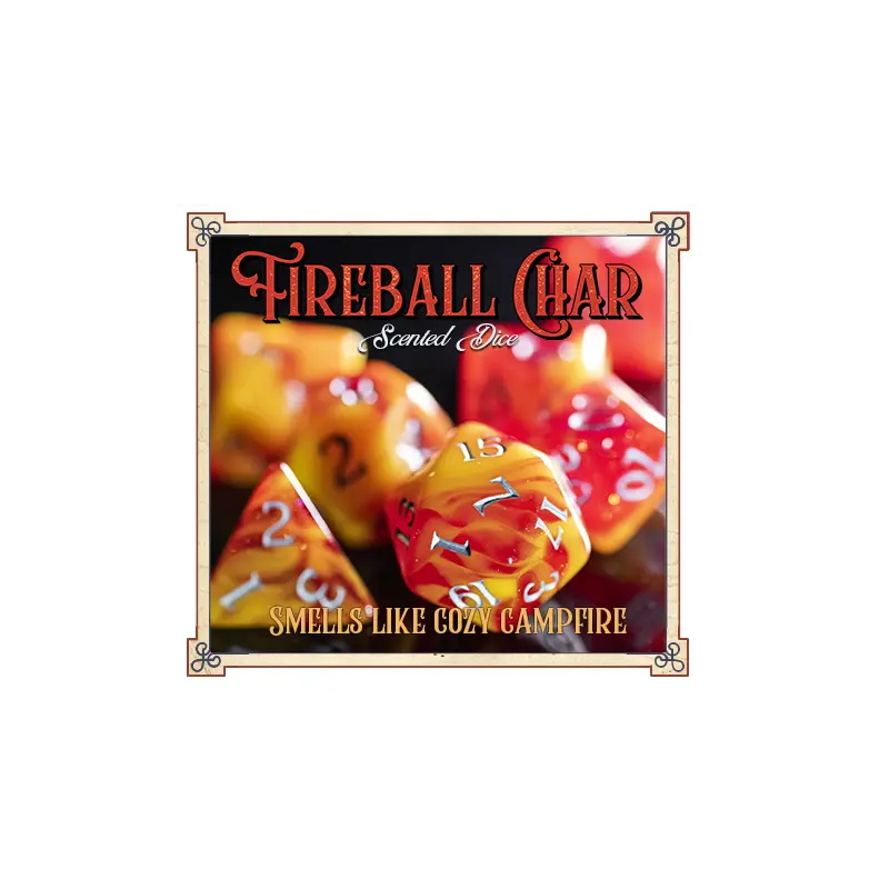 Scented Adventure Dice - Fireball Char