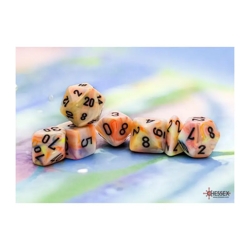 Festive Circus/black (Mega 7-Die RPG Set)