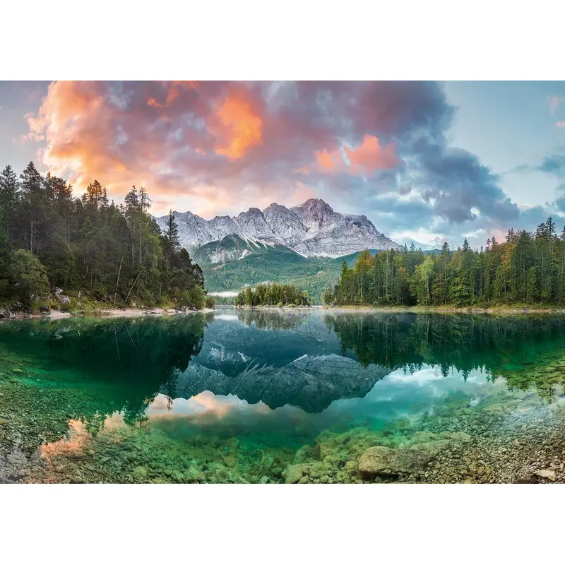Zugspitze at the Eibsee, Germany (Ravensburger 1000pc)