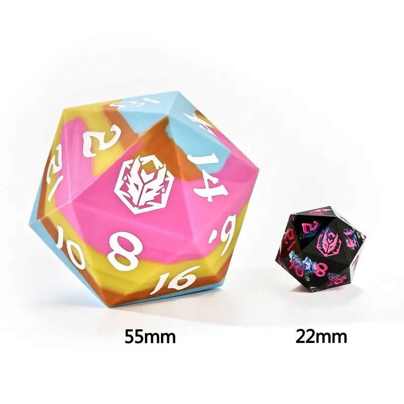 Radiant Whispers (55mm Chonk Rubber Silicon d20)