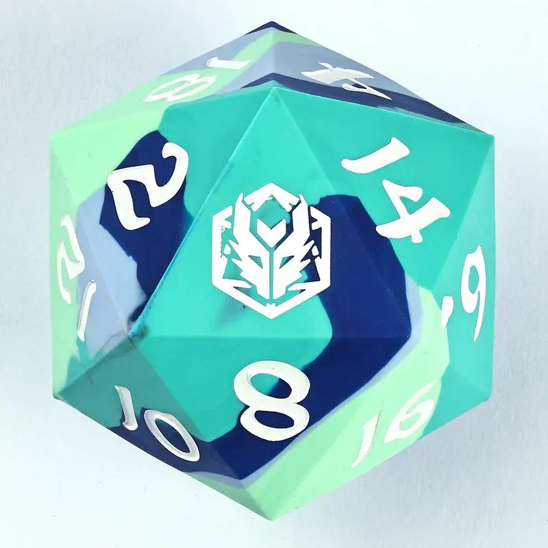 The Ice Ball (55mm Chonk Rubber Silicon d20)