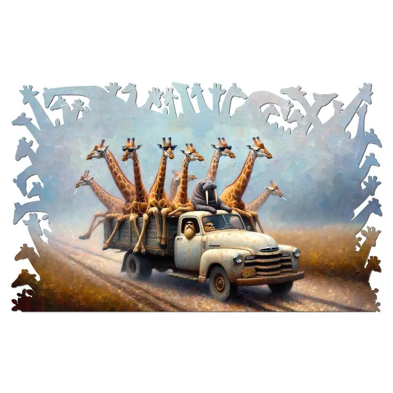 Artifact Wooden Puzzles - Jeff B Giraffe Gang