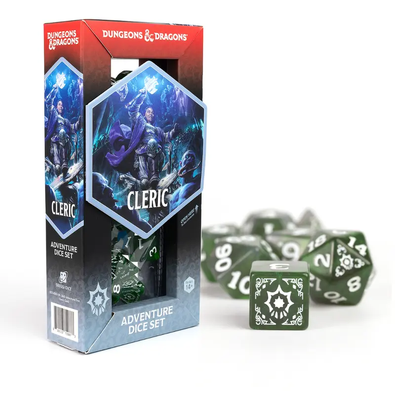 D&D Adventure Dice Set - Cleric: Green