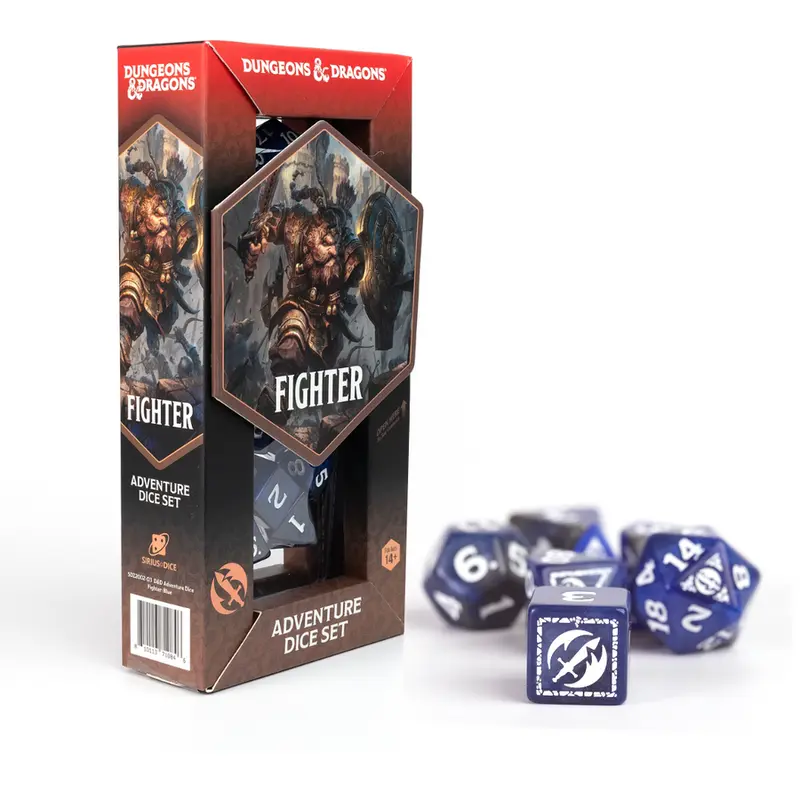 D&D Adventure Dice Set - Fighter: Blue