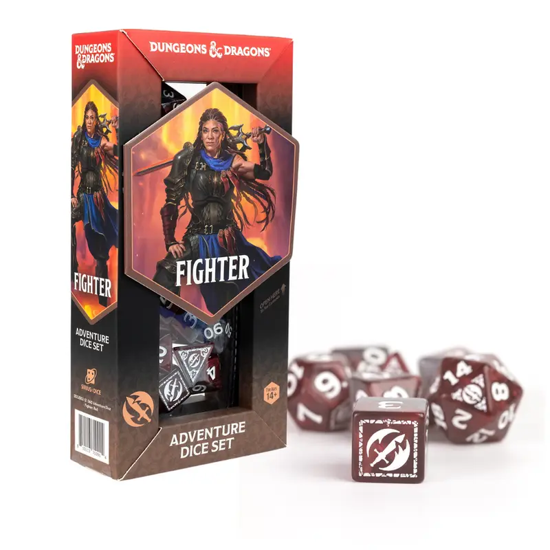 D&D Adventure Dice Set - Fighter: Red