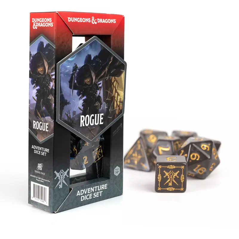D&D Adventure Dice Set - Rogue: Black