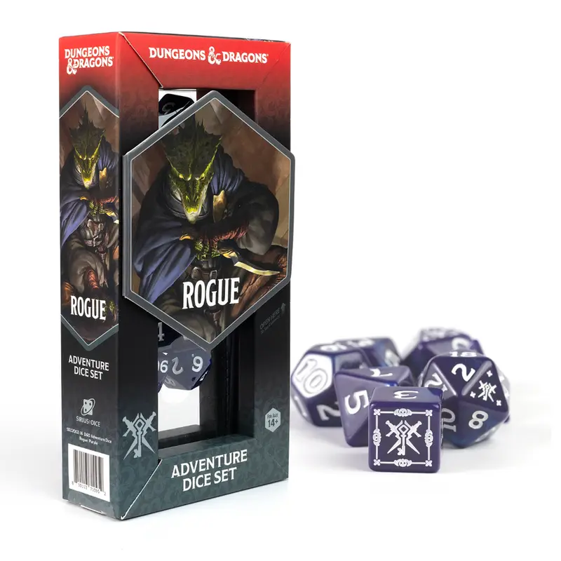 D&D Adventure Dice Set - Rogue: Purple