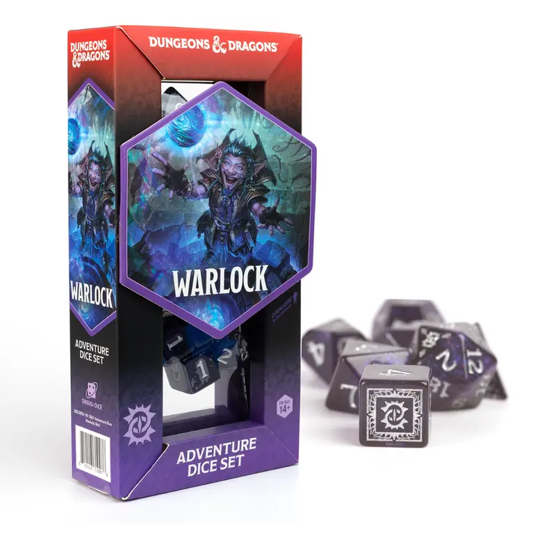 D&D Adventure Dice Set - Warlock: Purple