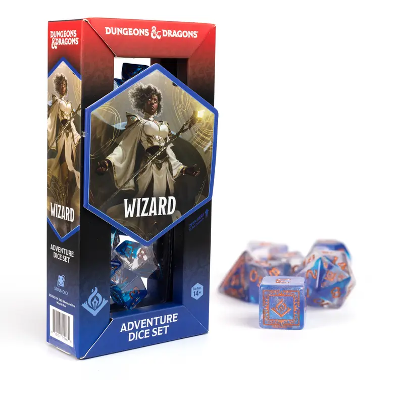 D&D Adventure Dice Set - Wizard: Blue