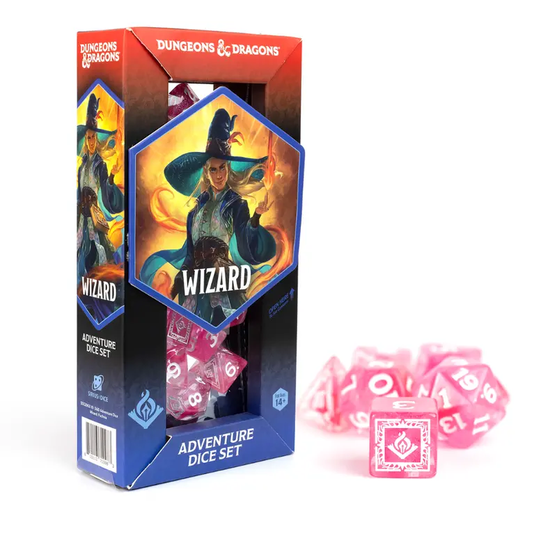 D&D Adventure Dice Set - Wizard: Fuchsia