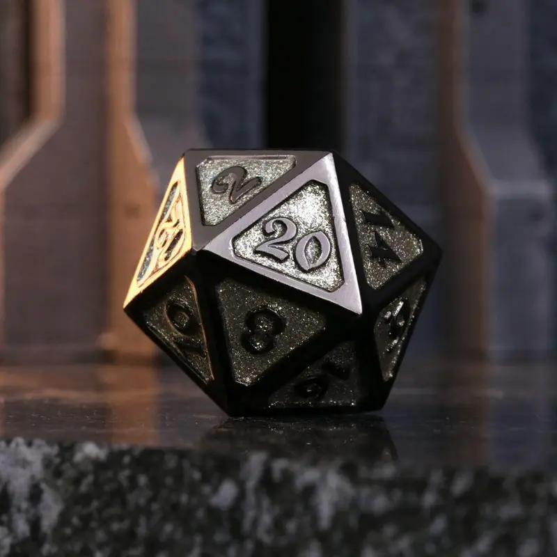 Dire d20 Unholy Smite (Metal Die)