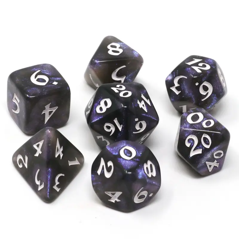 Kybr Passion with White (7-Die RPG Set)