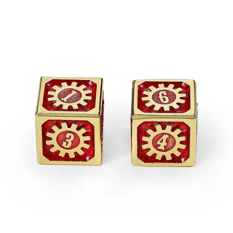 Cogcraft Emberforge Red & Gold Fidget d6 Set