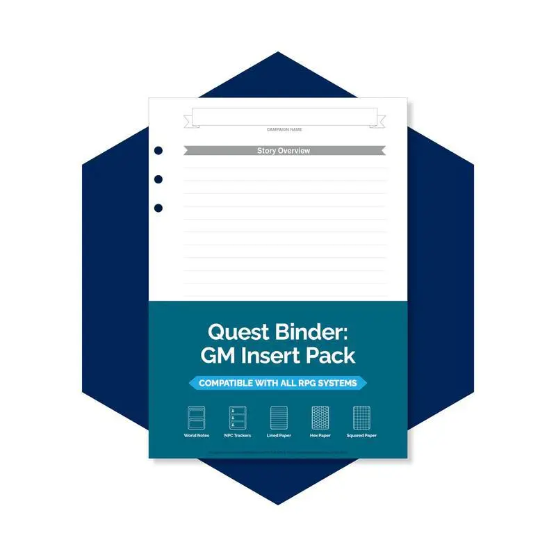 Quest Binder GM's Insert Pack