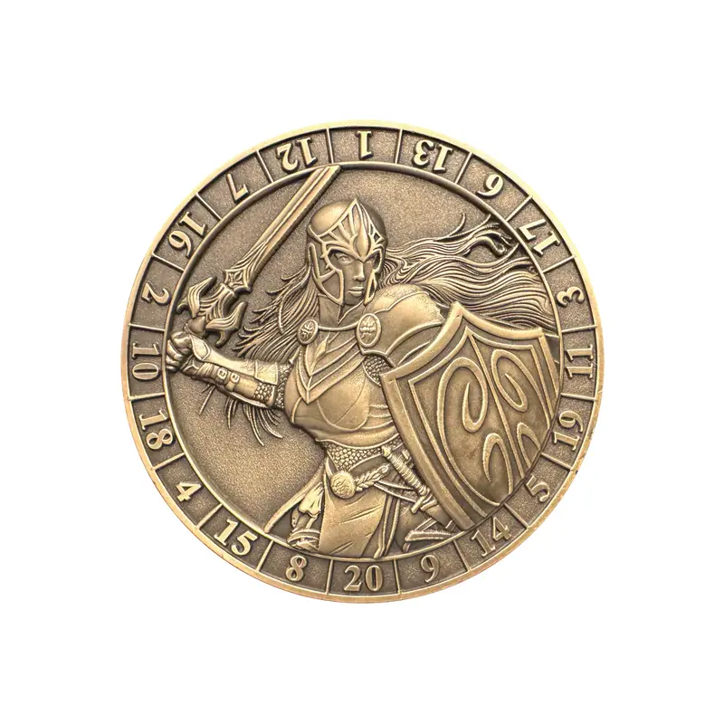 Dice Coin: d20 Female Human Fighter