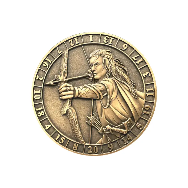 Dice Coin: d20 Male Elf Ranger