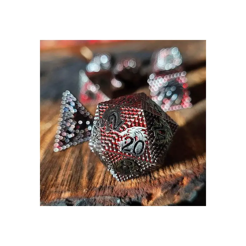 Dragon's Head Sigil Red (7 Die Metal Set)