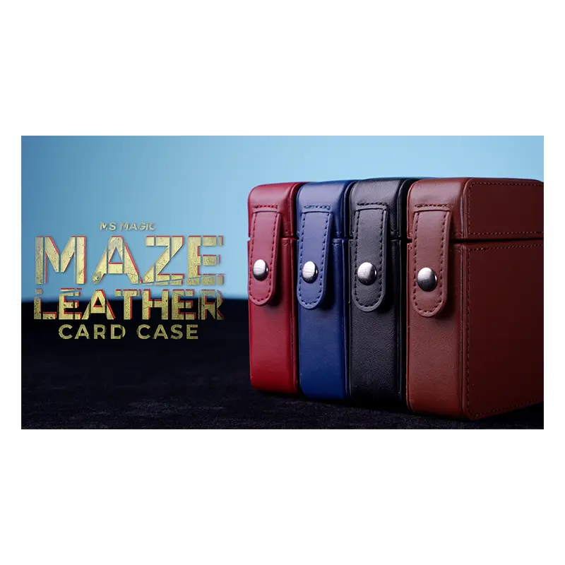 MAZE Black Leather Card Case