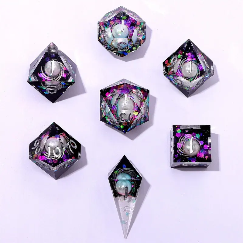 Celestial Pearl (Sharp Edge Resin RPG Dice Set)