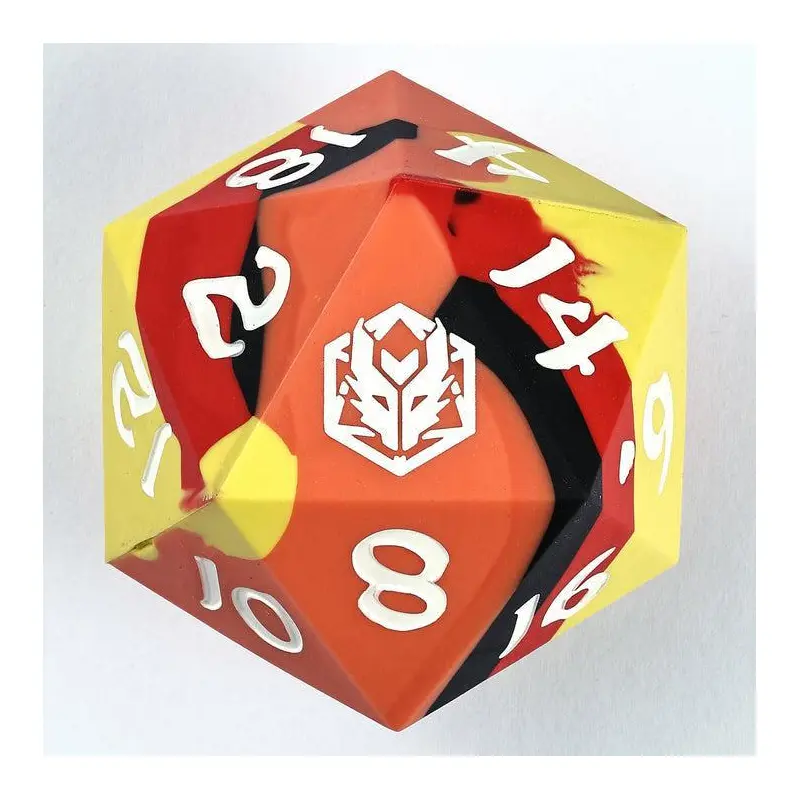 The Fire Ball (55mm Chonk Rubber Silicon d20)