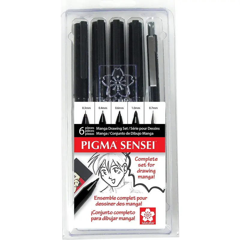 Pigma Sensei Manga Drawing Kit 6pc - Sakura