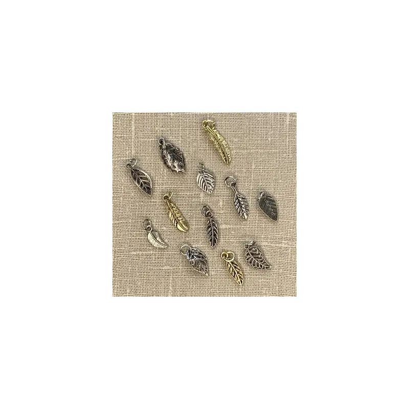 Leaf Charms, Assorted Silver/Gold 12pc