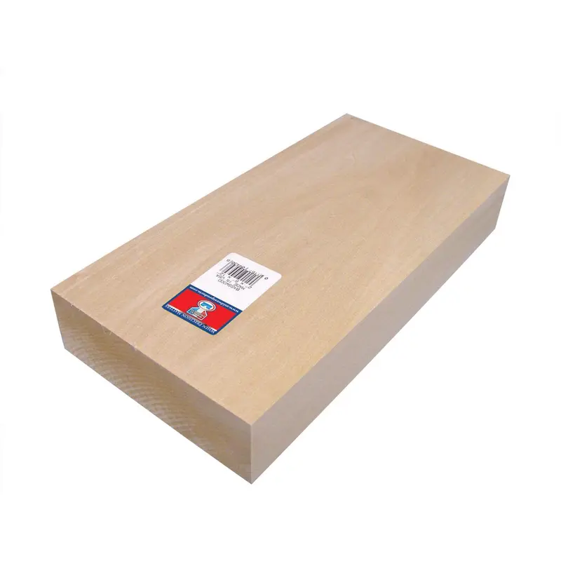 Midwest Basswood Block, 12" x 2" x 6"