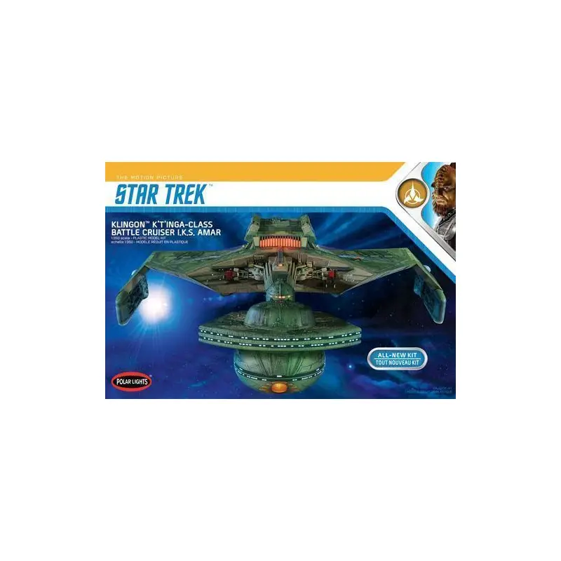 1/350 STAR TREK KLINGON KTINGA PLASTIC MODEL KIT