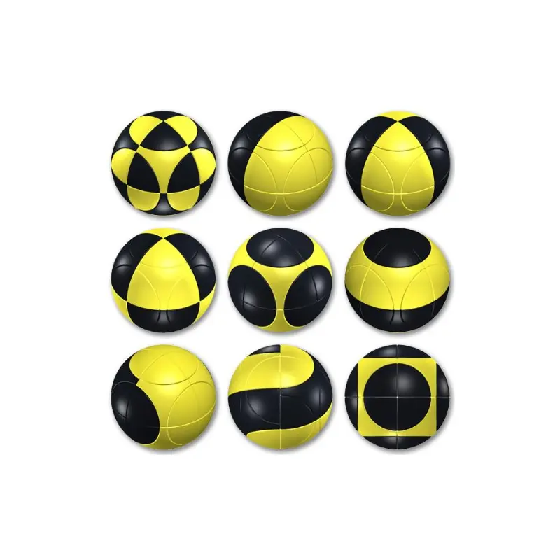 Marusenko Puzzle Sphere: Black & Yellow Level 1