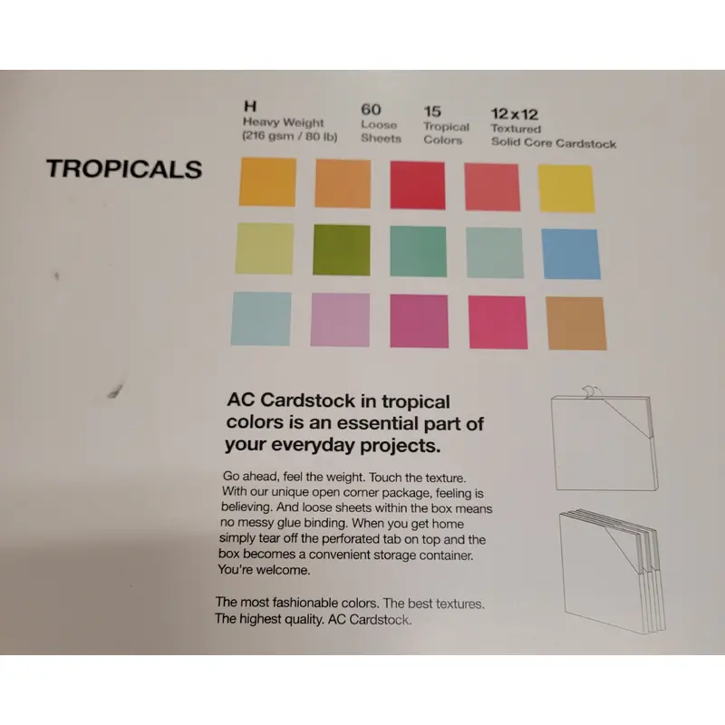 AC Cardstock 12*12 Heavy Weight 80lb - Tropical