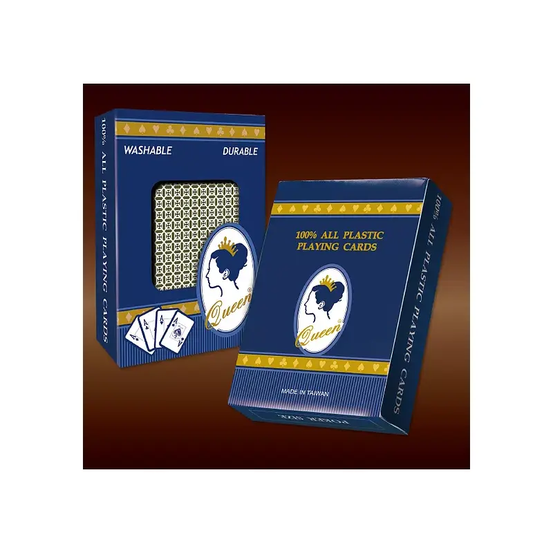 Queen 100% All Plastic Casino Quality Playing Cards - Super Jumbo Index