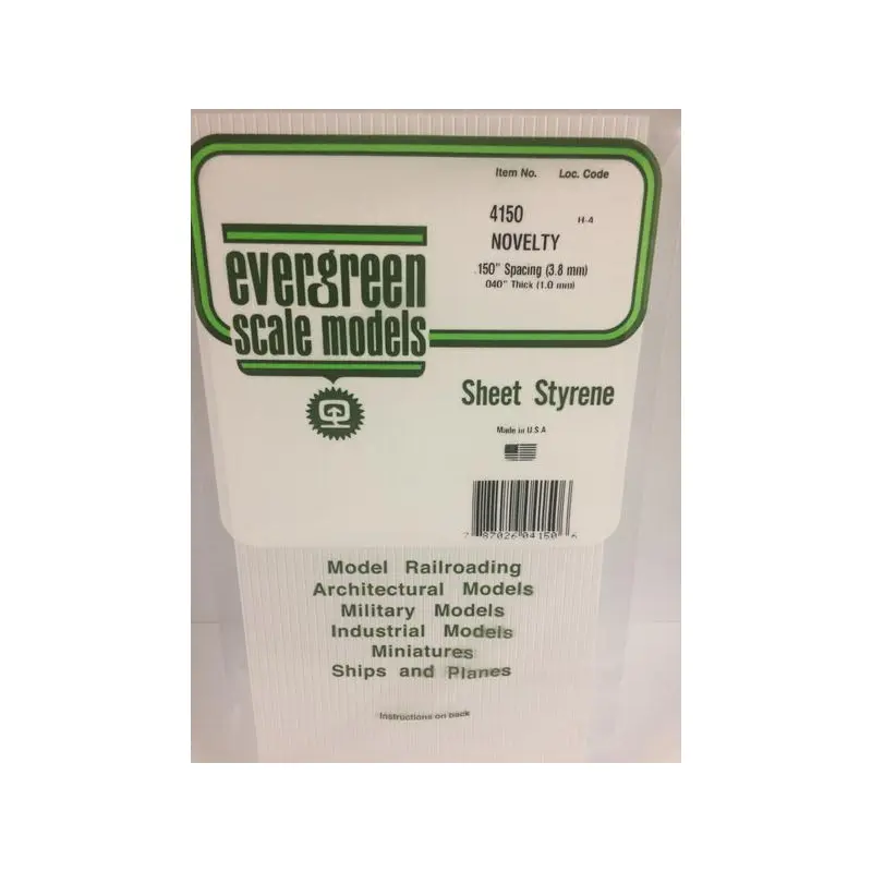 4150 - .150" OPAQUE WHITE POLYSTYRENE NOVELTY SIDING