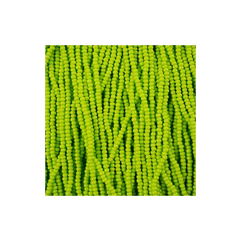 Czech Seed Bead 10/0 Terra Intensive Light Green Strung