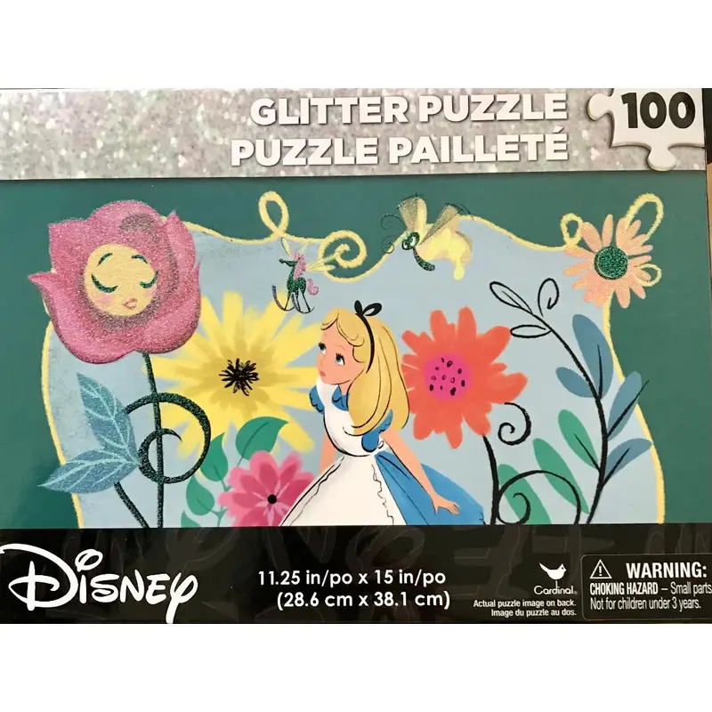 Alice in Wonderland 100pc Glitter Puzzle