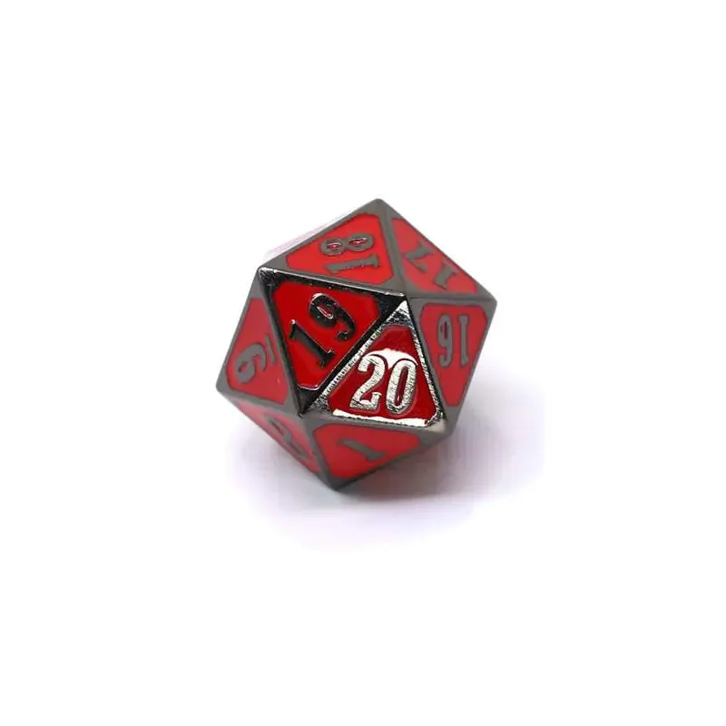 Sinister Red d20 Spin Down