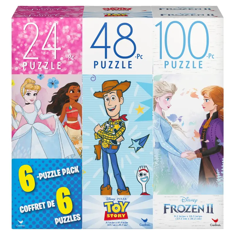 Spin Master 6-Piece Party Pack of Disney Puzzles