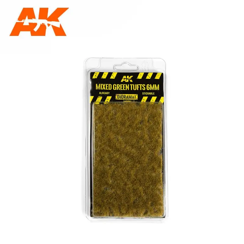 AK Interactive: MIXED GREEN TUFTS 6MM