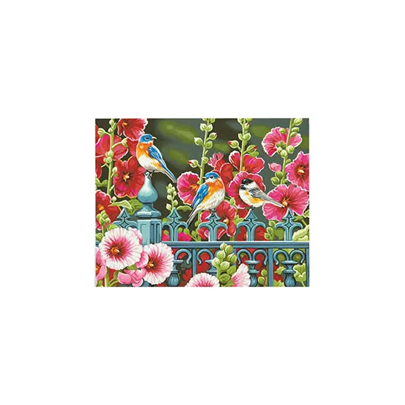 Paint Works Paint By Number Kit 14"X11"-Hollyhock Gate -91490