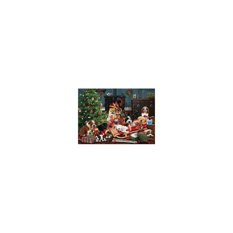 500pc Puzzle Cobble Hill Christmas Puppies