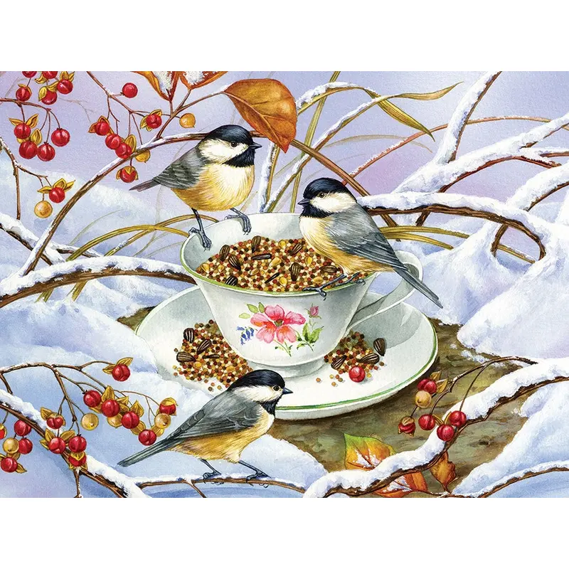 Cobble Hill Chickadee Tea 275 Pc Puzzle