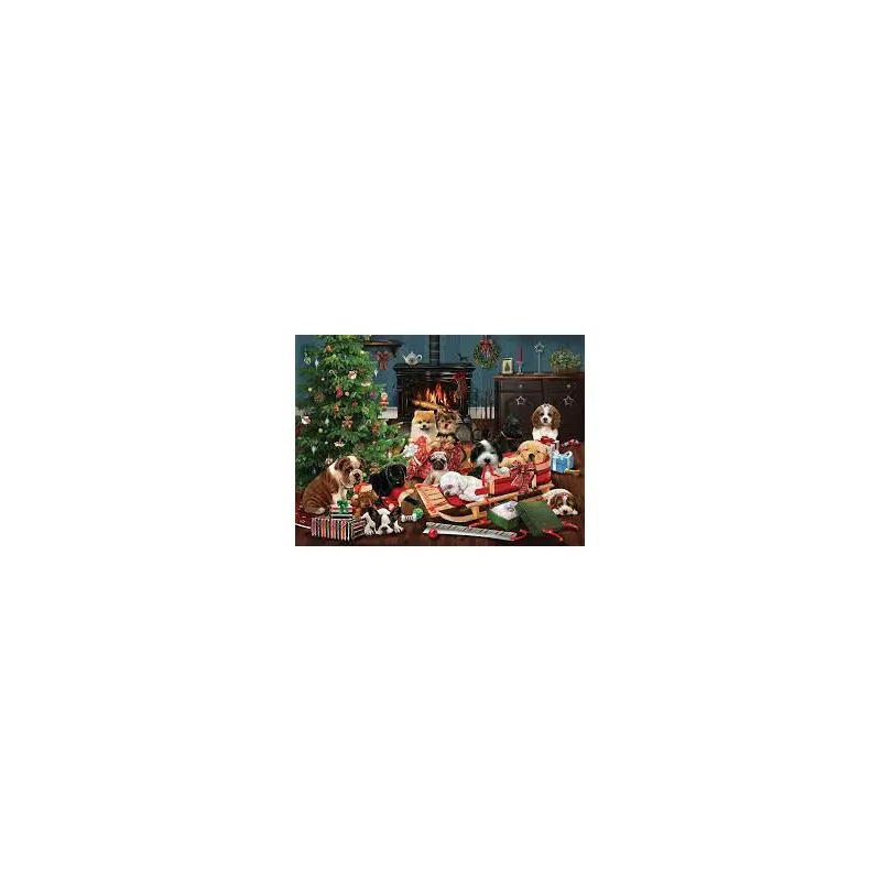 Cobble Hill Christmas Puppies 1000pc Puzzle