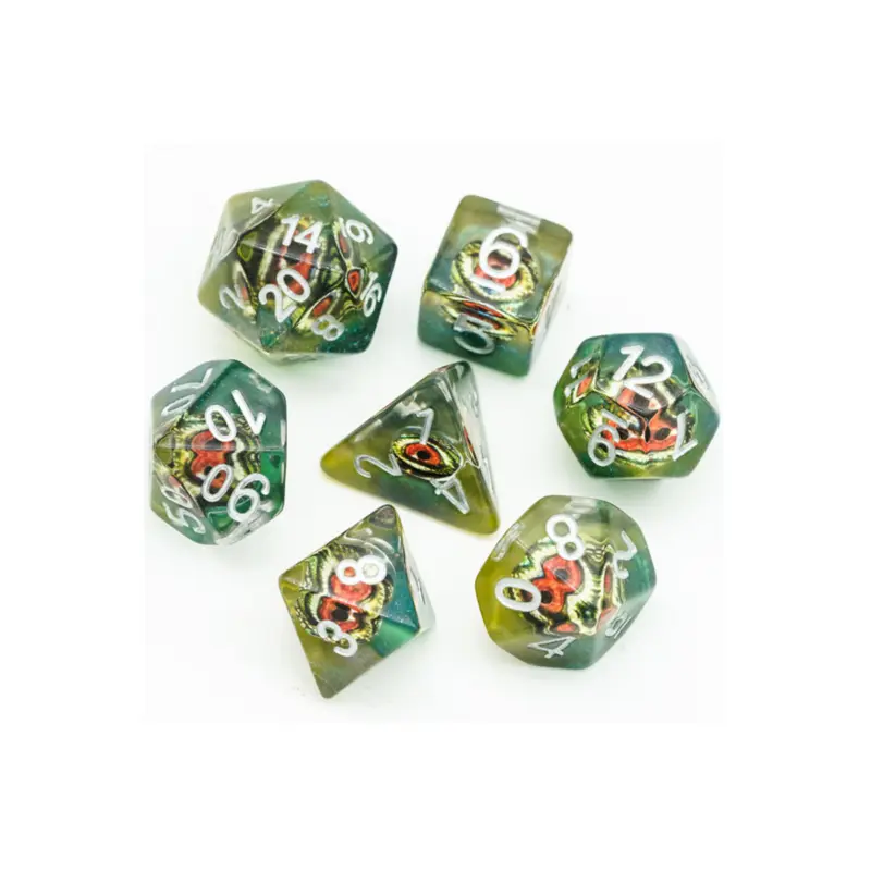 REPTILIAN EYE RPG DICE SET