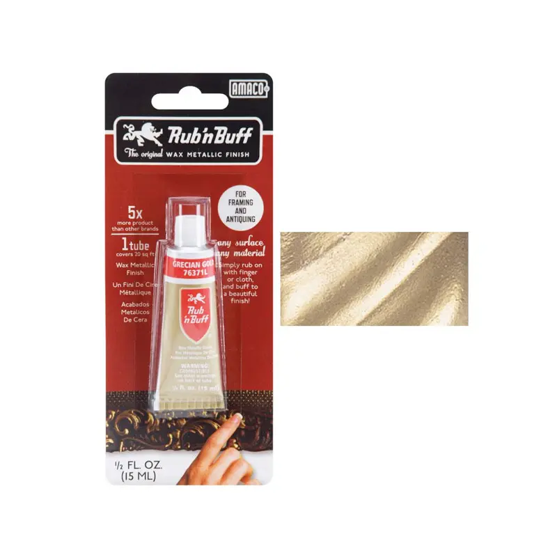 Rub N Buff Metallic Wax Finish - GRECIAN GOLD