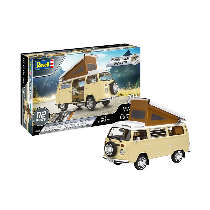 1:24 REVELL 07676 VOLKSWAGEN VW T2 CAMPER BUS - EASY CLICK SYSTEM
