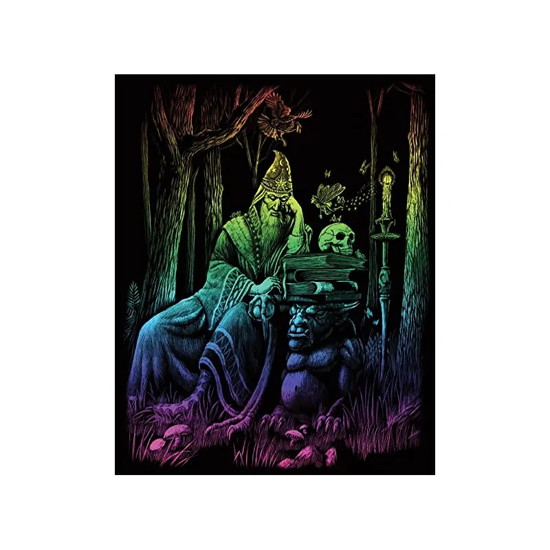 Wizard Mini Rainbow Foil Engraving Art Kit, 5 x 7