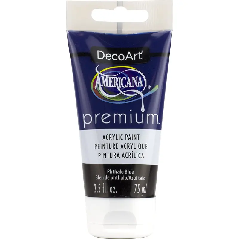 Deco Art Phthalo Blue Americana Premium Acrylic Paint 2.5 oz Tube