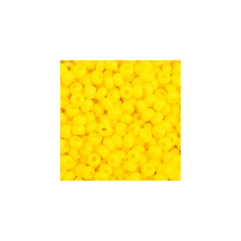 Czech Seed Bead 11/0 Opaque Lemon Yellow apx23g