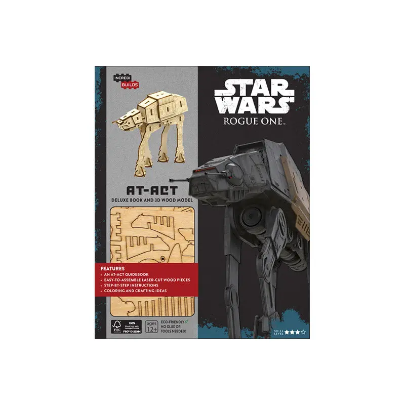 Star Wars IncrediBuilds AT-ACT Deluxe Book & 3D Wood Model Kit